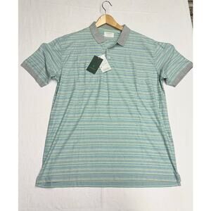 Linksoul Polo Shirt Men’s size XL tempus fugit striped multicolor short slev NWT